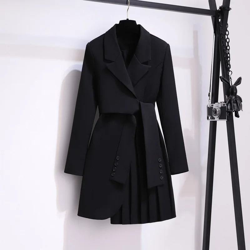 Bianca | Elegant Tailored Coat with Tie Belt