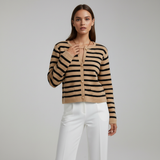 Natalie | Women's Striped Knit Cardigan with Relaxed Fit