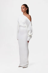 Rowan | Elegant Off-Shoulder Knit Maxi Dress