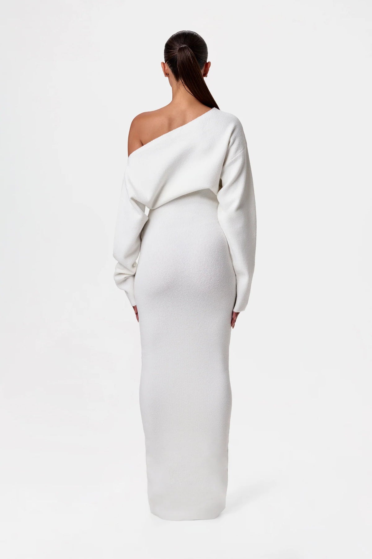 Rowan | Elegant Off-Shoulder Knit Maxi Dress