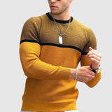 Adrian | Two-Tone Crew-Neck Knit Sweater for Men