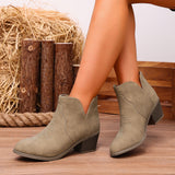 Elara | Women’s Black Ankle Boots with Block Heel