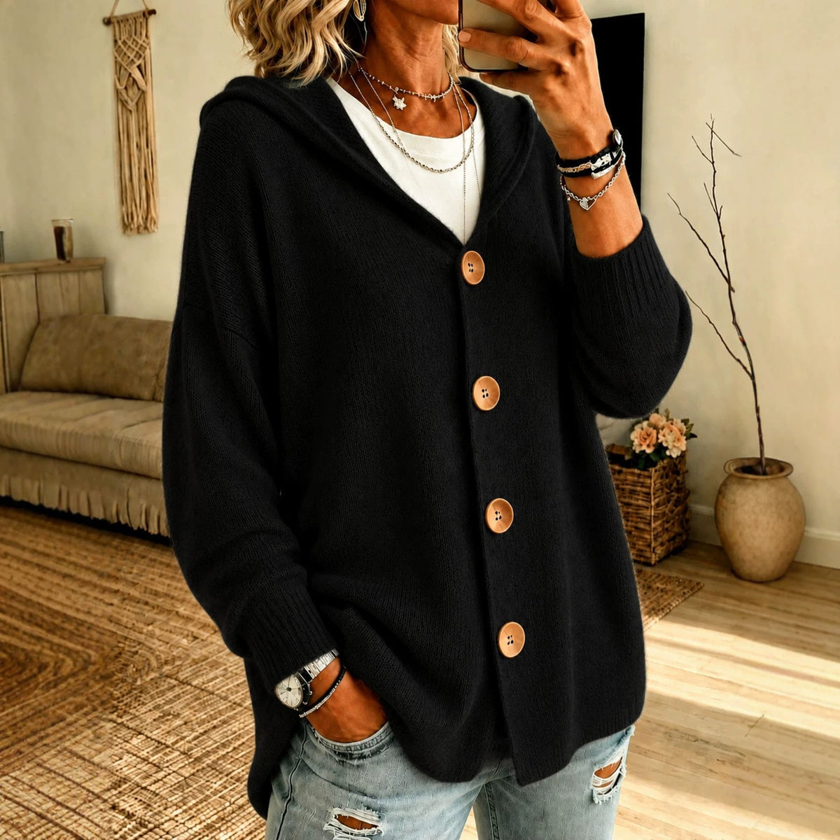 Jasmine | Women's Oversized Hooded Cardigan