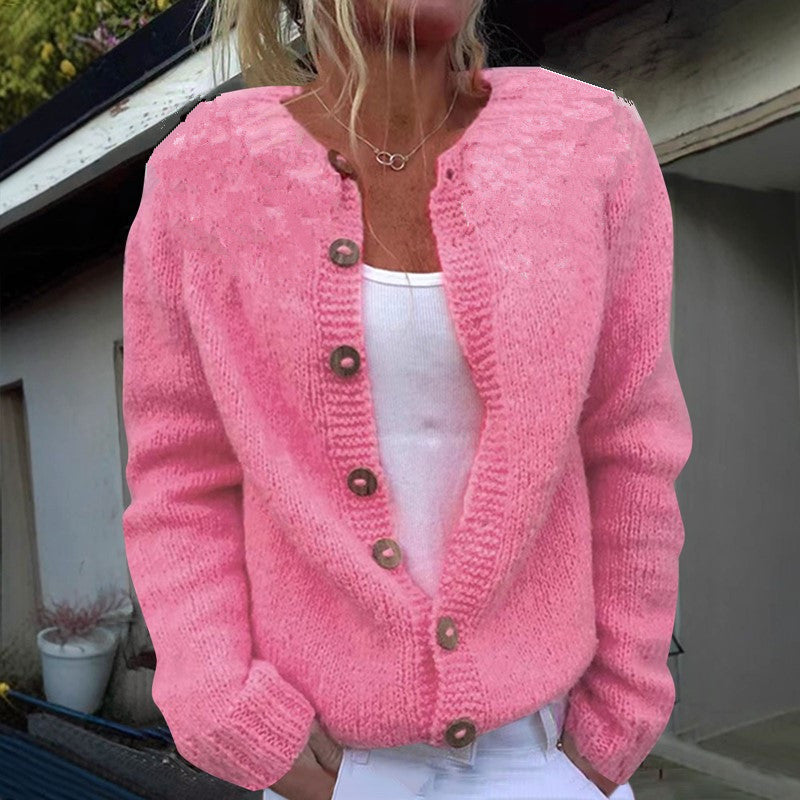 Daphne | Cozy Knit Cardigan with Wooden Buttons