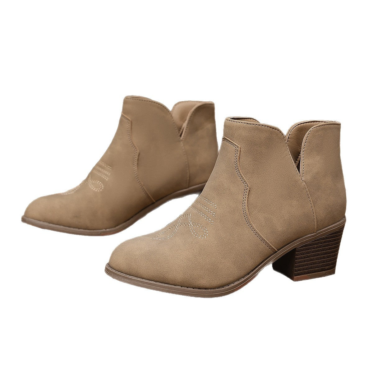 Elara | Women’s Black Ankle Boots with Block Heel