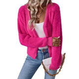 Amarae | Fluffy V-Neck Cardigan with Button Detail