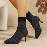 Chloe | Glitter Ankle Boots with Block Heel for Women