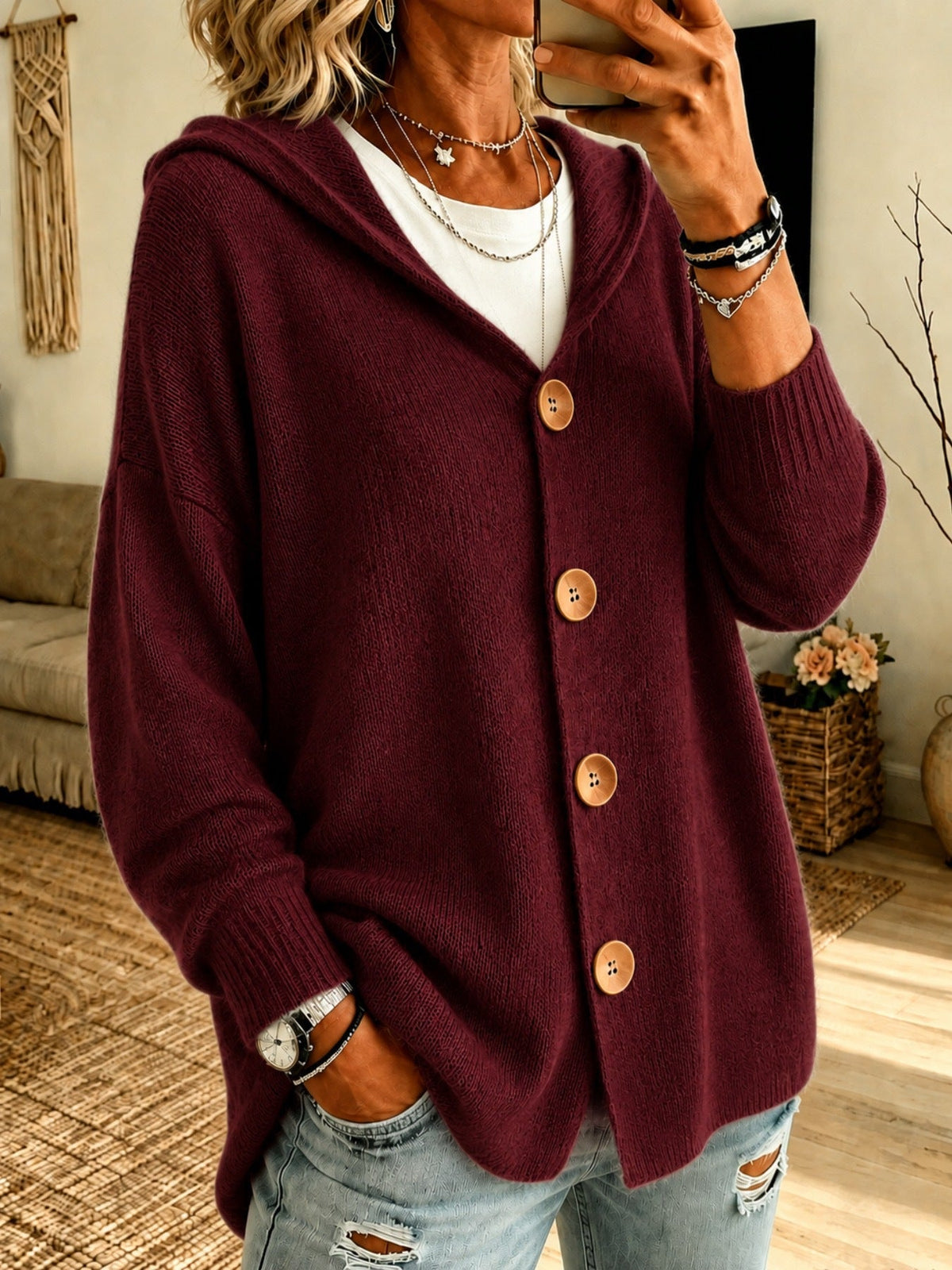 Jasmine | Women's Oversized Hooded Cardigan