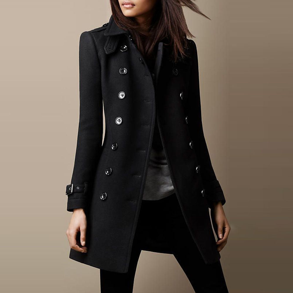 Vivienne | Double-Breasted Winter Trench Coat for Women