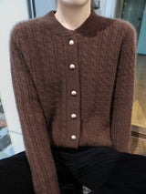Ella | Lightweight Cable-Knit Cardigan with Decorative Buttons