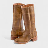 Livia | Women's Knee-High Boots with Retro Silhouette & Block Heel