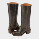 Livia | Women's Knee-High Boots with Retro Silhouette & Block Heel
