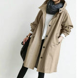 Abigail | Women's Oversized Hooded Longline Trench Coat
