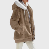 Angela | Cozy Multicolor Hooded Puffer Jacket