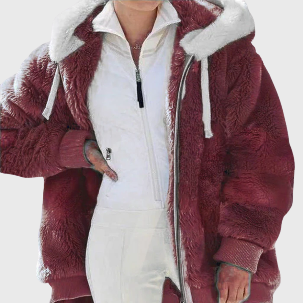 Angela | Cozy Multicolor Hooded Puffer Jacket