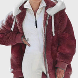 Angela | Cozy Multicolor Hooded Puffer Jacket