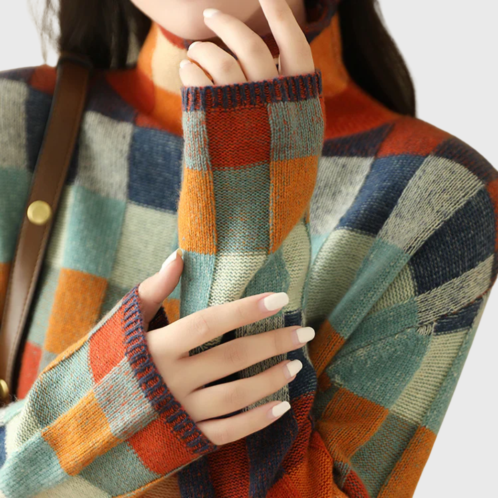 Olivia | Van Gogh Multicolour High-Neck Pullover