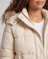Nora | Short Puffer Jacket with Faux-Fur Hood for Women