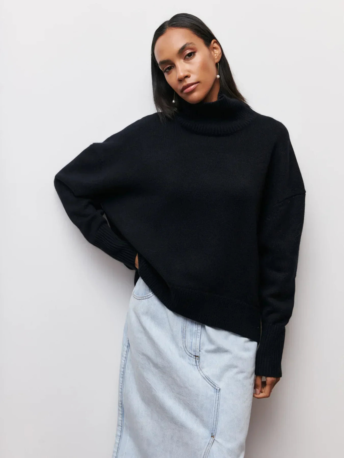 Queenie | Cozy Oversized Turtleneck Sweater