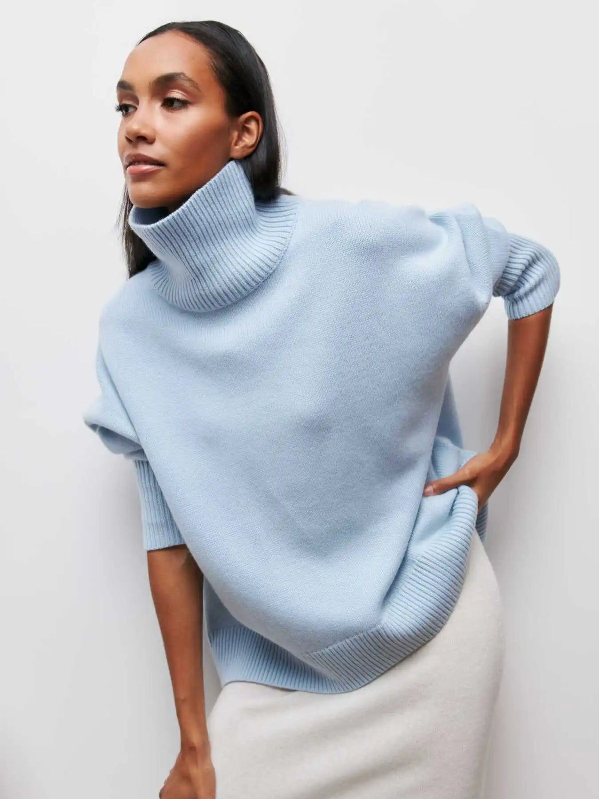 Queenie | Cozy Oversized Turtleneck Sweater