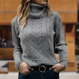 Wren | Cable-Knit Turtleneck Sweater with Ribbed Cuffs