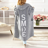 Isadora | Oversized Hooded Dress with Graphic Print
