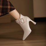 Isabelle | Elegant High-Heeled Ankle Boots for Women