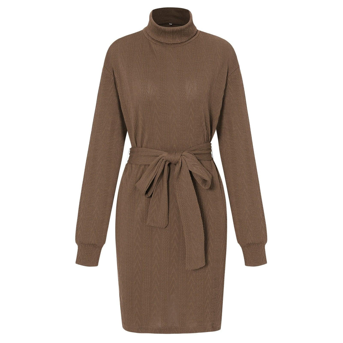Olive | Elegant Bodycon Turtleneck Dress