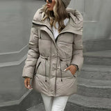 Valerie | Hooded Puffer Coat with Adjustable Waist
