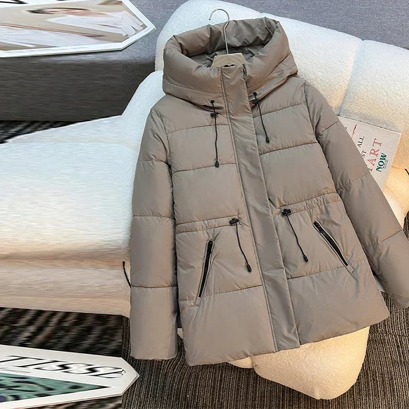 Valerie | Hooded Puffer Coat with Adjustable Waist