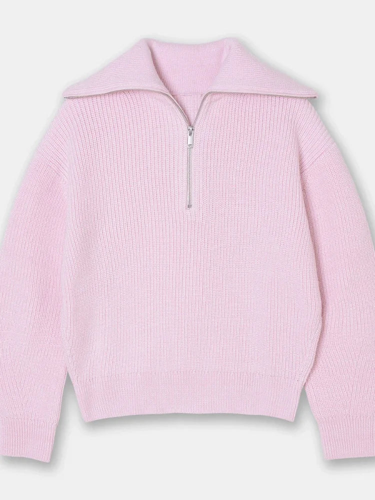 Ava | Wide Turtleneck Striped Sweater for Women
