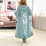 Isadora | Oversized Hooded Dress with Graphic Print