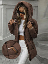 Valerie | Hooded Puffer Coat with Adjustable Waist