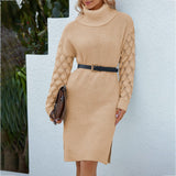 Nadia | Elegant Knit Dress with Lace Detail