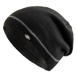Luxury Knitted Winter Beanie for Men - Warm Ski Cap with Casual Snow Label Decor