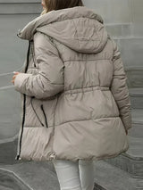 Valerie | Hooded Puffer Coat with Adjustable Waist