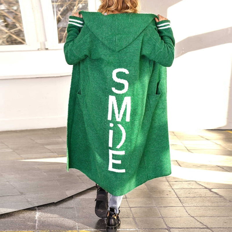 Isadora | Oversized Hooded Dress with Graphic Print