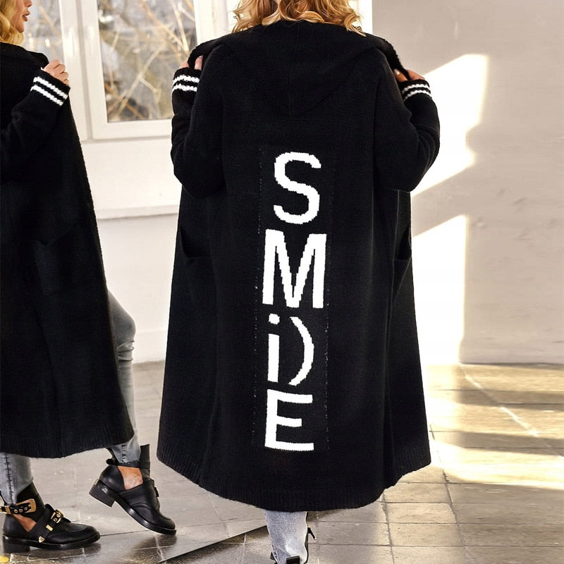 Isadora | Oversized Hooded Dress with Graphic Print