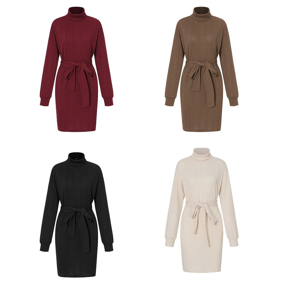 Olive | Elegant Bodycon Turtleneck Dress