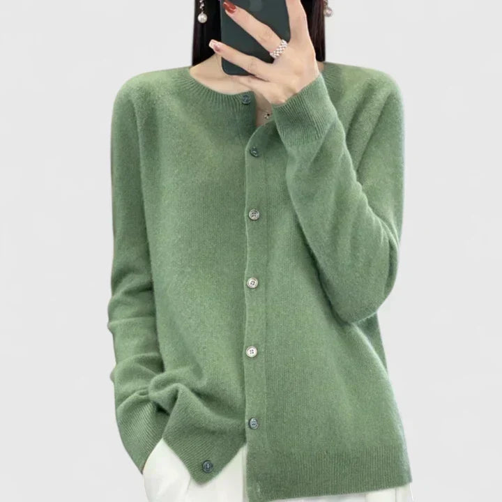 Violet | Comfortable Button-Up Knit Cardigan