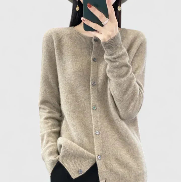 Violet | Comfortable Button-Up Knit Cardigan