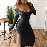 Cora | Ribbed Bodycon Knit Dress