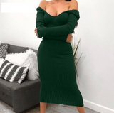 Cora | Ribbed Bodycon Knit Dress