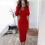 Cora | Ribbed Bodycon Knit Dress