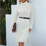 Nadia | Elegant Knit Dress with Lace Detail