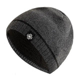 Luxury Knitted Winter Beanie for Men - Warm Ski Cap with Casual Snow Label Decor