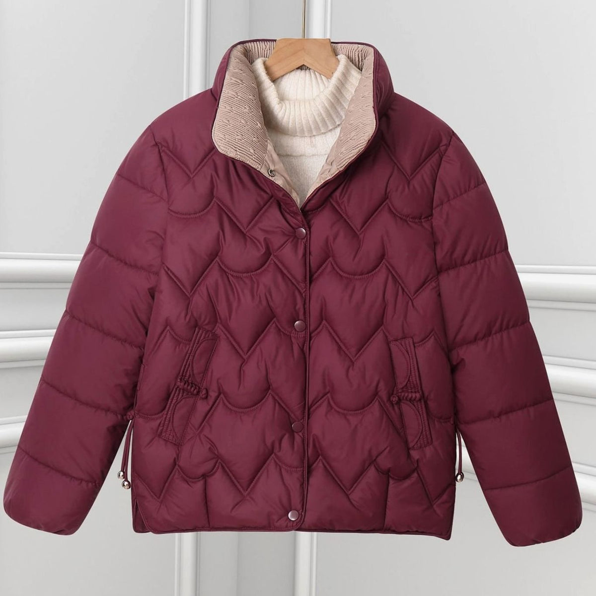 Yelena | Women’s Quilted Jacket with Arched Quilting