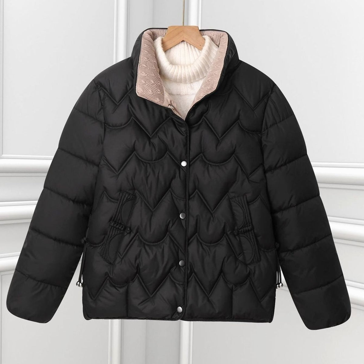 Yelena | Women’s Quilted Jacket with Arched Quilting
