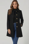 Vivienne | Elegant Long Tailored Coat with Button Closure