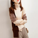 Elena | Color-Block Turtleneck Sweater for Women